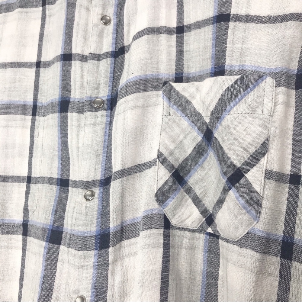 AMERICAN COLORS Reversible Plaid Gingham Button Up XS - Picture 6 of 12